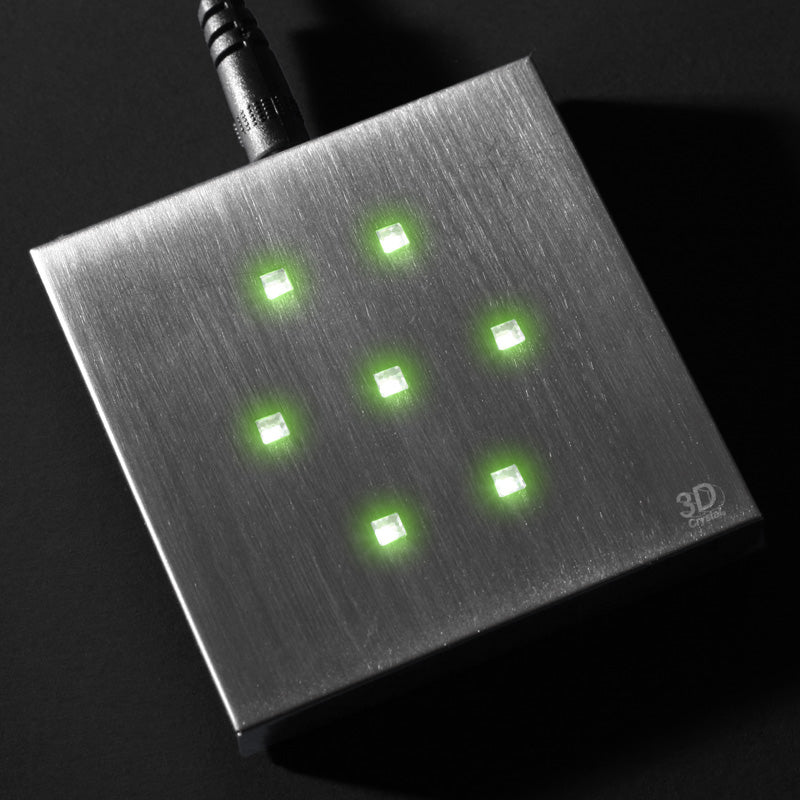 3D Crystal LED Leuchtsockel - Farbe Grün