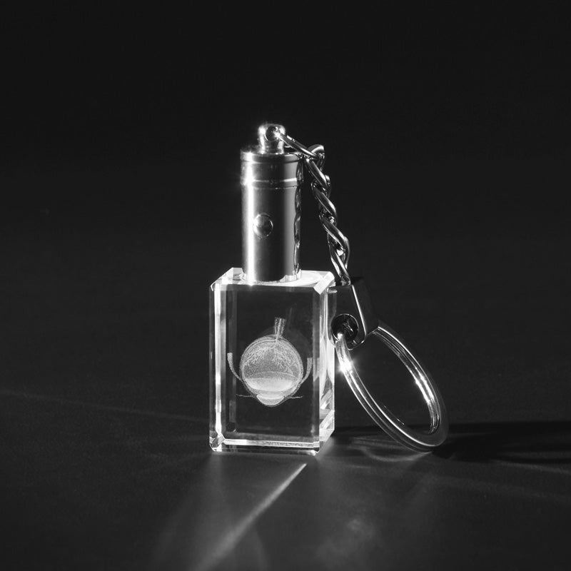 3D Auge vom Mensch im LED Schlüsselanhänger aus Glas