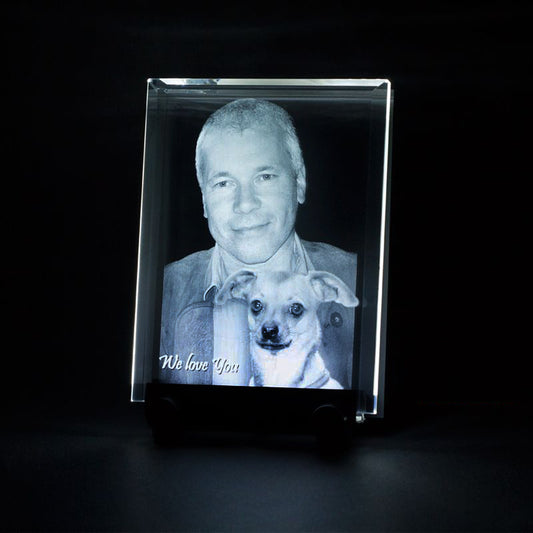 LED Fotoaufsteller aus Kristall