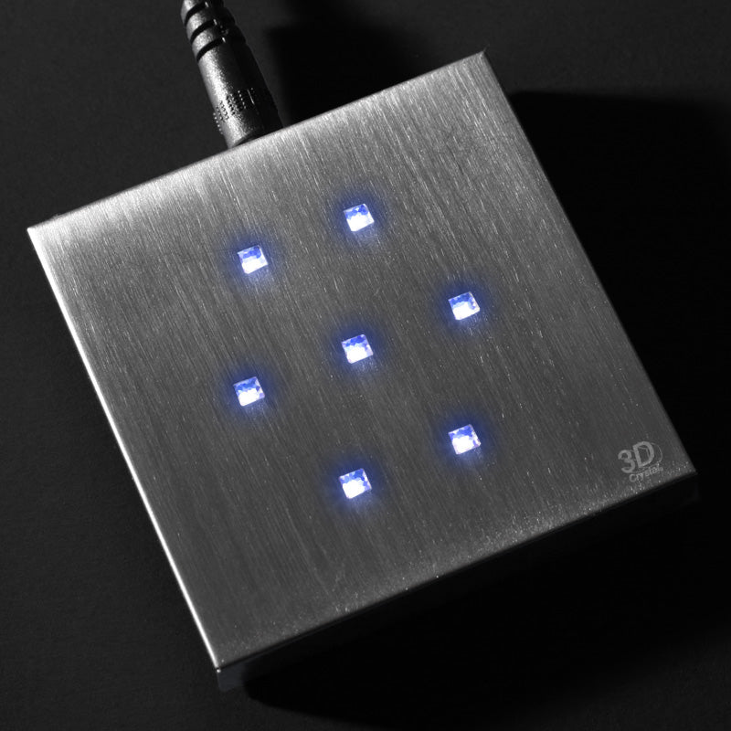 3D Crystal LED Leuchtsockel - Farbe Blau