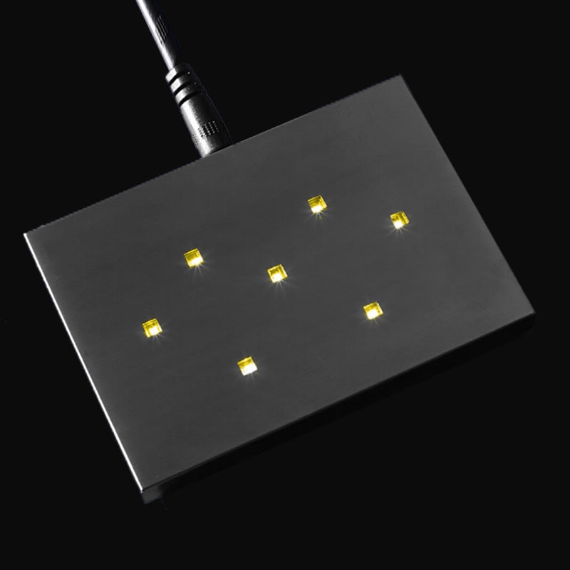 3D Crystal LED Leuchtsockel in Gelb