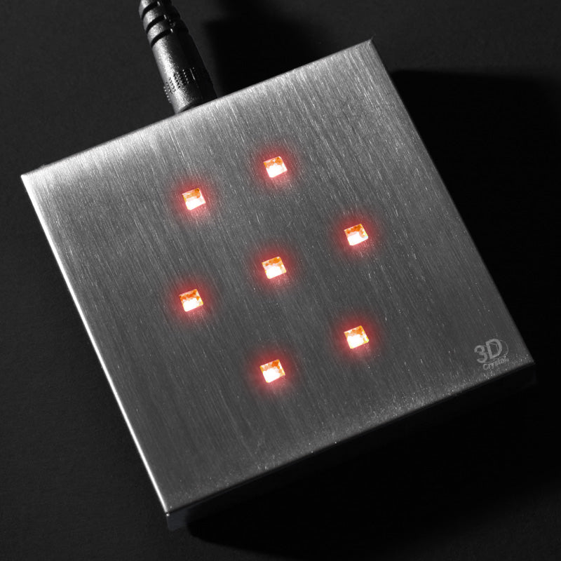3D Crystal LED Leuchtsockel - Farbe Rot