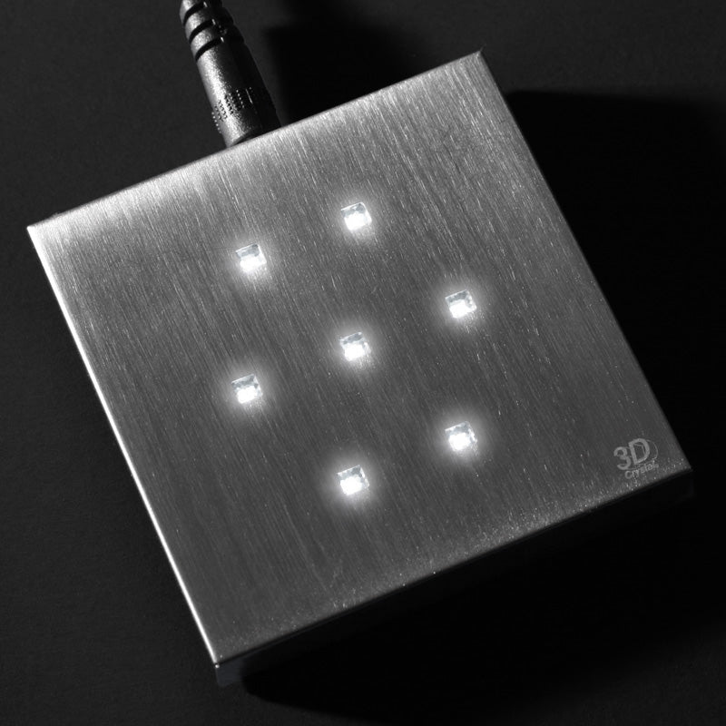 3D Crystal LED Leuchtsockel - Farbe Weiß