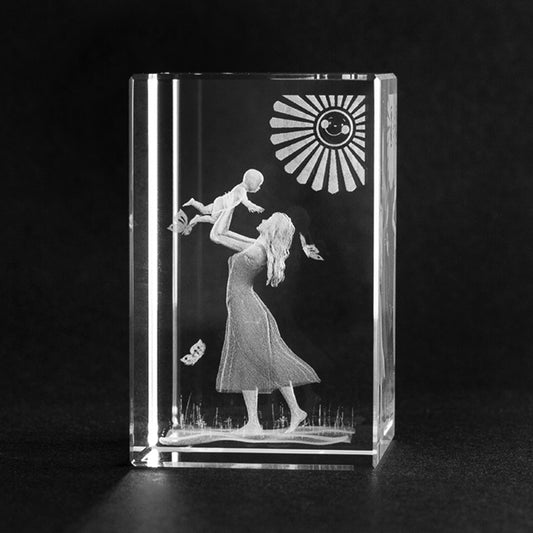 3D Glas, Geschenkidee Muttertag. 