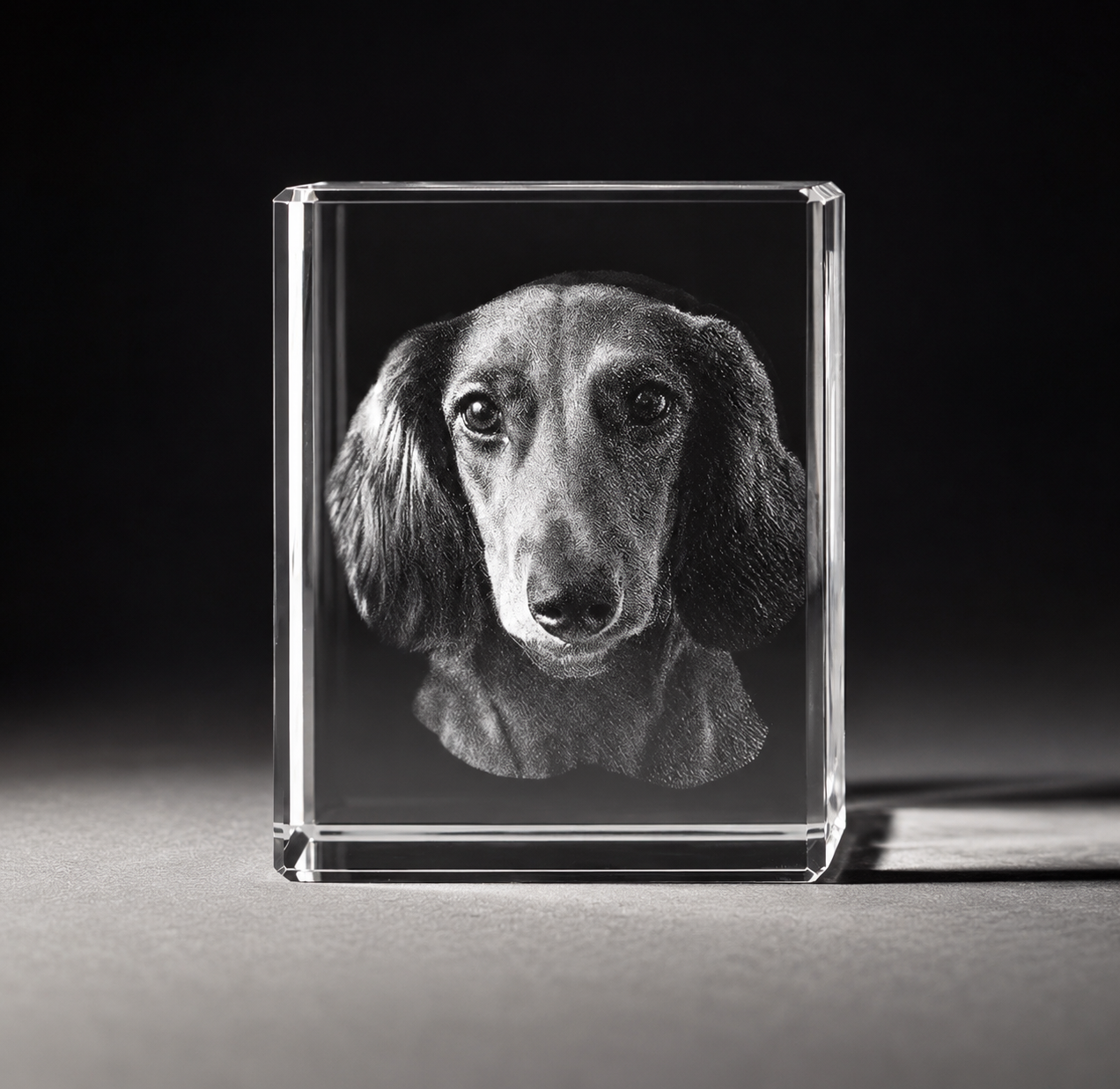 3D Laser Foto im Kristallglas 45x55x35 mm (1 Person)