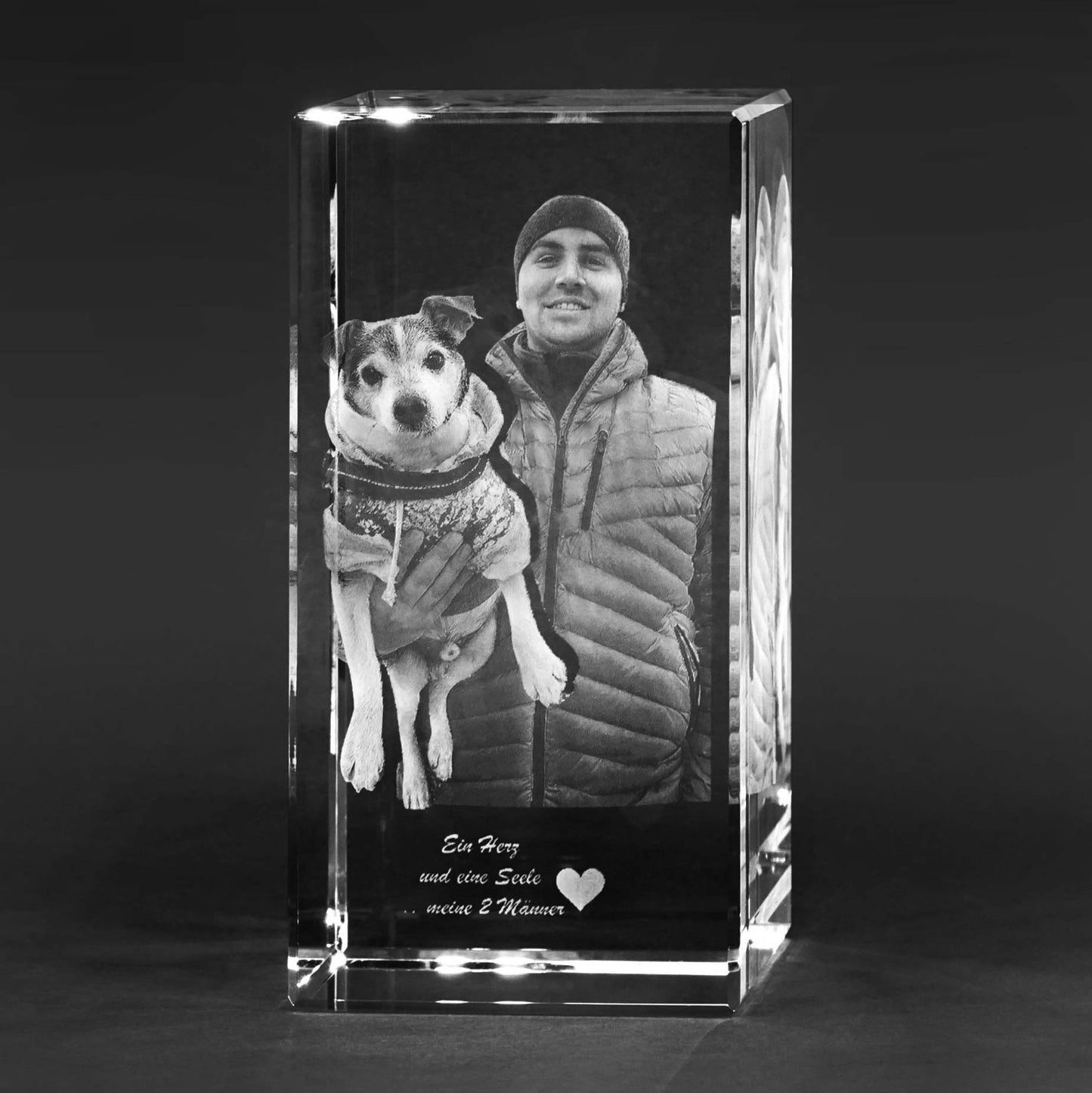 portrait bild in glas
