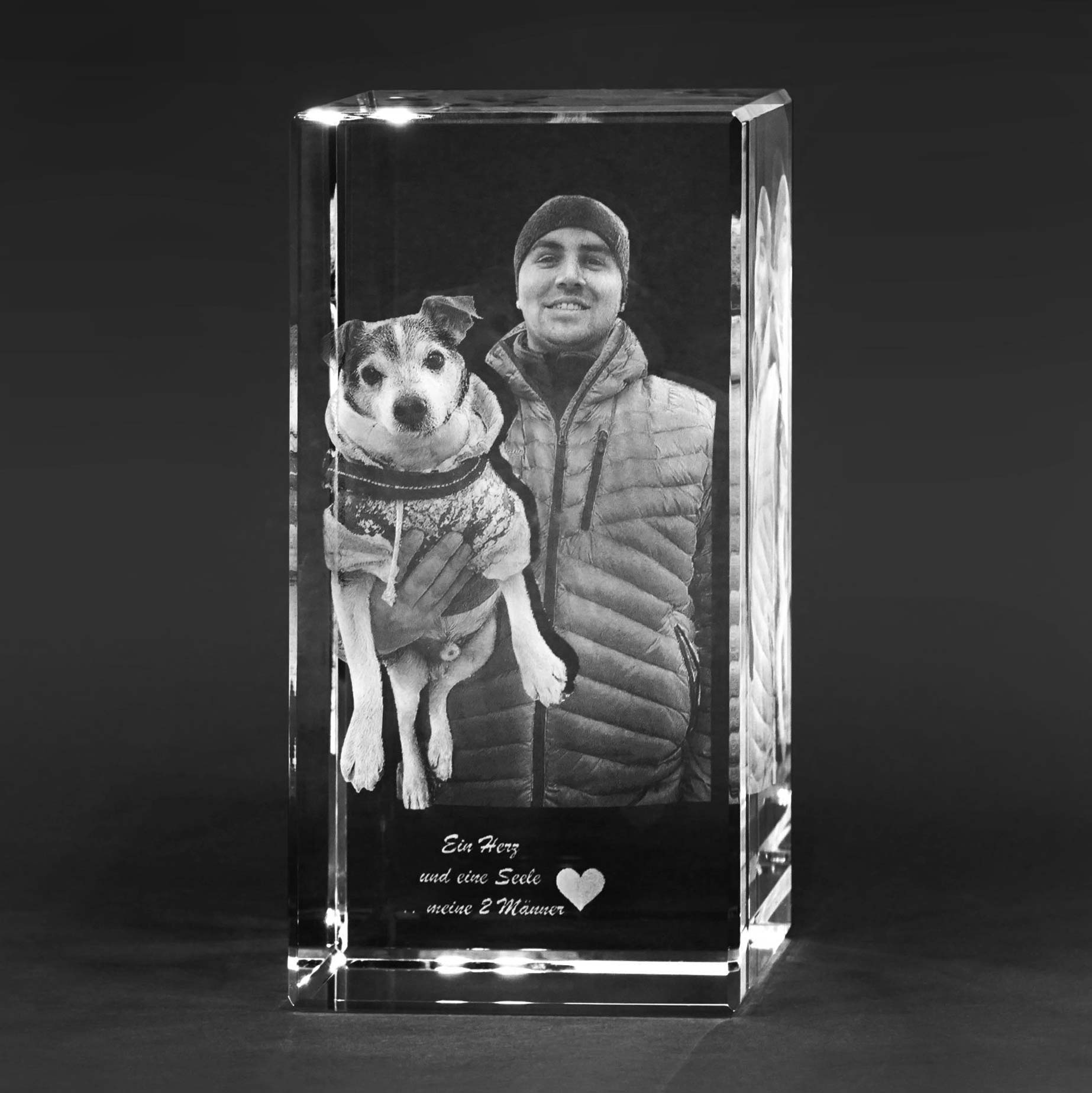 portrait bild in glas